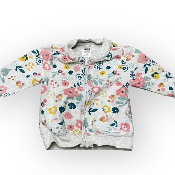 Child of Mine Carters Baby Girl Ivory Jacket Size 3-6 Months Floral Print Boho - Picture 3 of 7